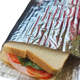 10 buc pungi termice cu bule pentru sandwich si doze bauturi 170 x 220 + 50 mm - Img 1