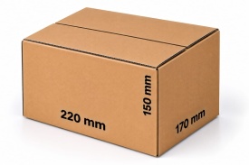100 buc Cutie carton NATUR 220 x 170 x 150 mm