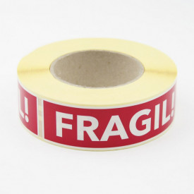 500 buc Rola cu eticheta "FRAGIL" 125x40 mm, autoadezive, 500 buc