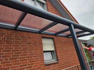 Pergolă pe structură din aluminiu și policabonat solid / compact 2UV - Img 5
