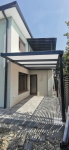 Pergolă pe structură din aluminiu și policabonat solid / compact 2UV - Img 7