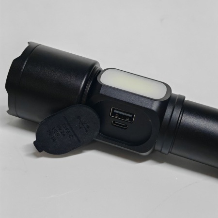 Lanterna LED Profesională – 4 LED-uri, Acumulator 6000mAh, Funcție Powerbank, Magnet și Zoom - Img 3