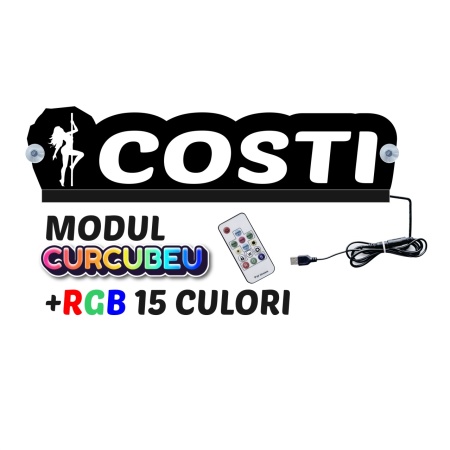 Placa Led Camion/Autoutilitara Contur-Rainbow (Curcubeu) FATA LA BARA+NUME