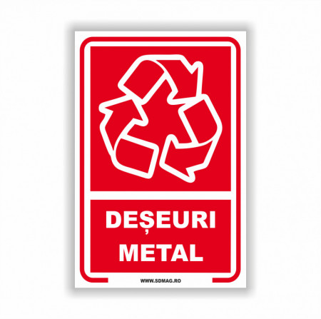 R224 Semn indicator, (deseuri metal), tabla aluminiu, Autocolant sau PVC