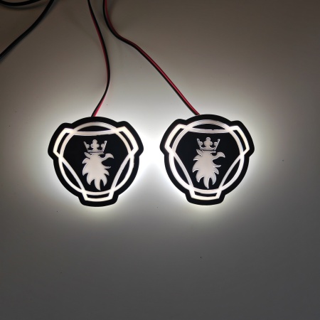 Set 2 Embleme LED Scania Grifon 10cm (Stânga/Dreapta) cu Iluminare Dublă + stabilizator de tensiune CADOU - Img 3