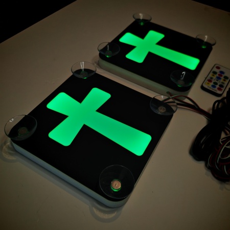 Set Embleme LED Interior CRUCE – Modul Curcubeu, 15 Culori, 200 efecte dinamice, USB - Img 6