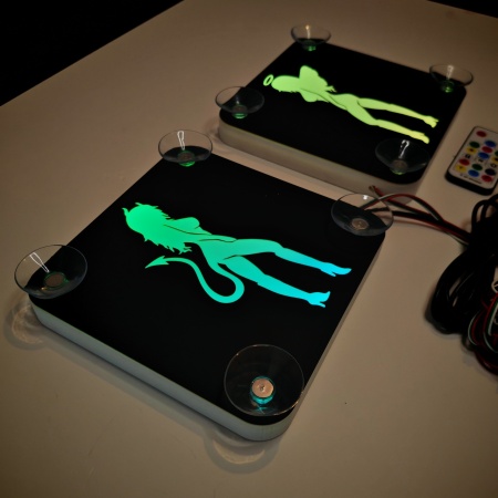 Set Embleme LED Interior INGER &amp; DRACUSOR – Modul Curcubeu, 15 Culori, 200 efecte dinamice, USB - Img 5
