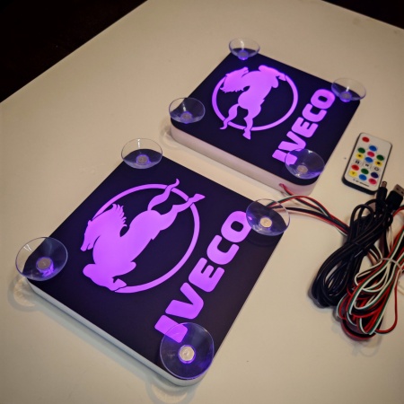 Set Embleme LED Interior IVECO – Modul Curcubeu, 15 Culori, 200 efecte dinamice, USB - Img 7