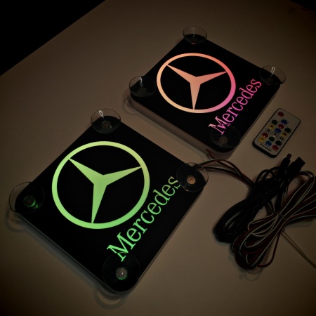 Set Embleme LED Interior MERCEDES – Modul Curcubeu, 15 Culori, 200 efecte dinamice, USB - Img 11