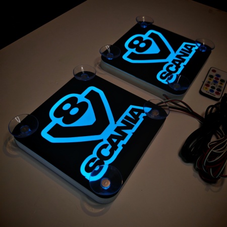 Set Embleme LED Interior SCANIA V8 (2) – Modul Curcubeu, 15 Culori, 200 efecte dinamice, USB - Img 8