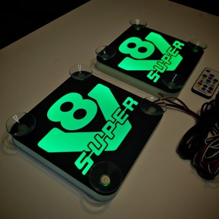 Set Embleme LED Interior SCANIA V8 SUPER – Modul Curcubeu, 15 Culori, 200 efecte dinamice, USB - Img 5