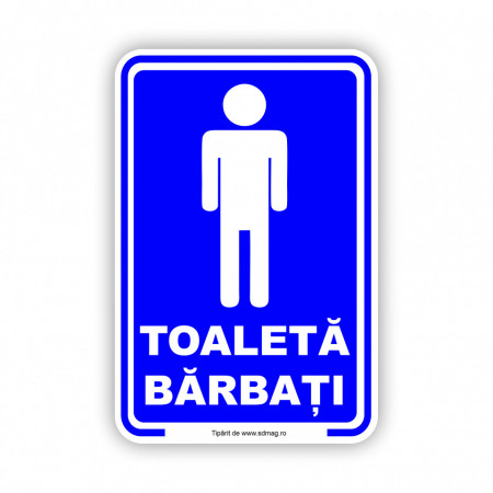 A181 Semn indicator, (toaleta barbati), tabla aluminiu, Autocolant sau PVC