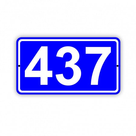 Placa Aluminiu 11x20 cm personalizata cu numar de casa, 2 gauri prindere