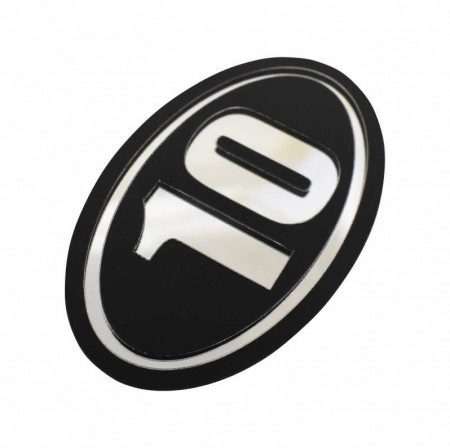 Placa personalizata ovala pentru apartament sau birou , 7,9x4,7 cm, efect oglinda - Img 2