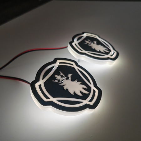 Set 2 Embleme LED Scania Grifon 10cm (Stânga/Dreapta) cu Iluminare Dublă + stabilizator de tensiune CADOU - Img 4