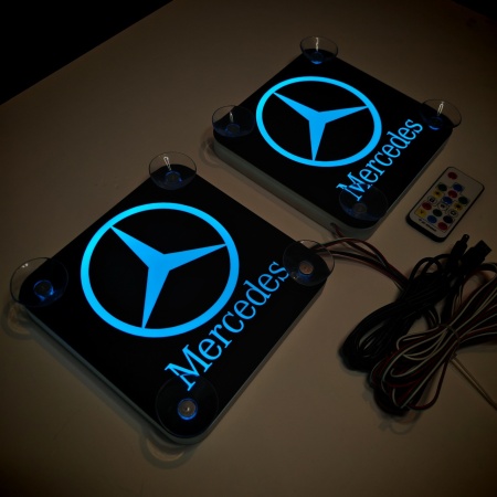 Set Embleme LED Interior MERCEDES – Modul Curcubeu, 15 Culori, 200 efecte dinamice, USB - Img 8