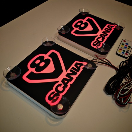 Set Embleme LED Interior SCANIA V8 (2) – Modul Curcubeu, 15 Culori, 200 efecte dinamice, USB - Img 5