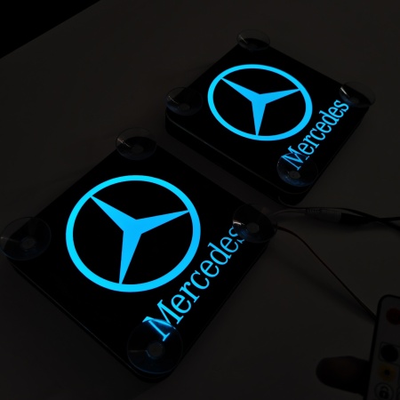 Set Embleme PLACI LED Dinamice, interior, Mercedes, 18x18 cm - Img 8
