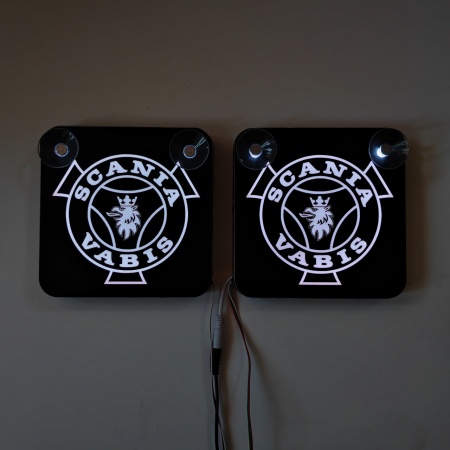Set Embleme PLACI LED Dinamice, interior, SCANIA VABIS , 18x18 cm - Img 9