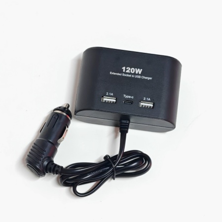 Splitter Multiplicator Bricheta Auto 120W – 3 Prize 12V/24V, 2xUSB si 1xType-C - Img 2