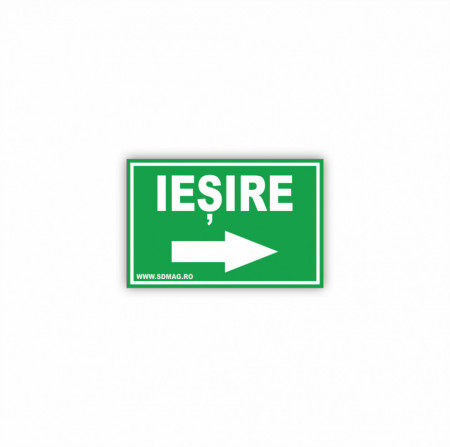 V255 Semn indicator (iesire sageata in dreapta),Tabla aluminiu, Autocolant sau PVC