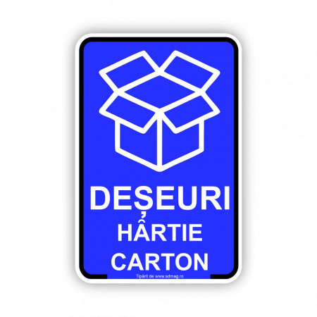 A171 Semn indicator, (deseuri hartie carton ), Tabla Aluminiu, Autocolant sau PVC