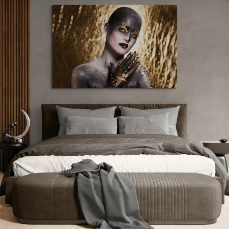 (GOLD035) Tablou Canvas Black & Gold