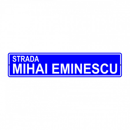 Placa Aluminiu, 52x11 cm, personalizata cu nume strada (2 randuri) - Img 2