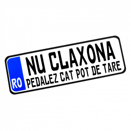 Placa Auto Personalizata (mesaj predefinit) 30x10cm