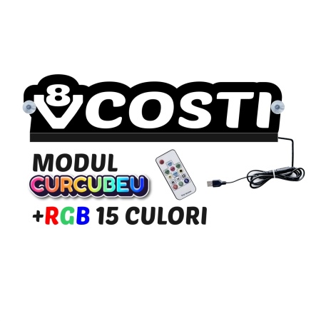 Placa Led Camion/Autoutilitara Contur-Rainbow (Curcubeu) SCANIA V8+NUME