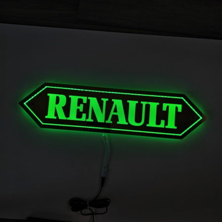 Placa Luminoasa Oglinda Interior RENAULT 58x14 cm - Img 3