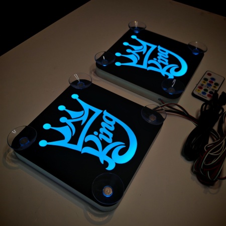 Set Embleme LED Interior KING – Modul Curcubeu, 15 Culori, 200 efecte dinamice, USB - Img 10