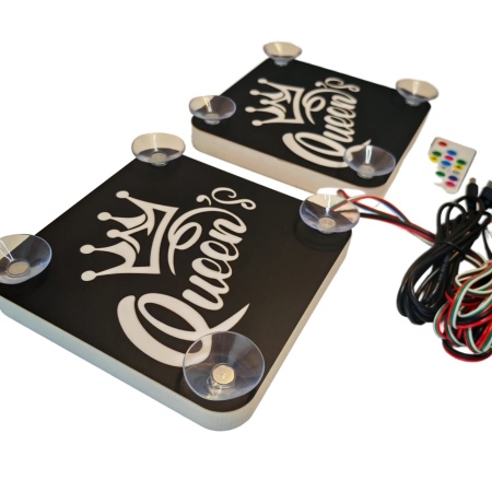Set Embleme LED Interior QUEEN'S – Modul Curcubeu, 15 Culori, 200 efecte dinamice, USB - Img 2