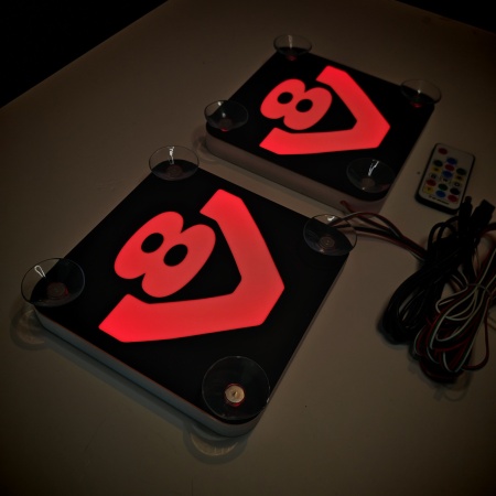 Set Embleme LED Interior SCANIA V8 – Modul Curcubeu, 15 Culori, 200 efecte dinamice, USB - Img 2