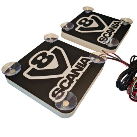 Set Embleme LED Interior SCANIA V8 (2) – Modul Curcubeu, 15 Culori, 200 efecte dinamice, USB - Img 2