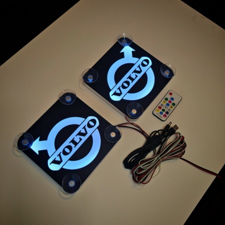 Set Embleme LED Interior VOLVO – Modul Curcubeu, 15 Culori, 200 efecte dinamice, USB - Img 4