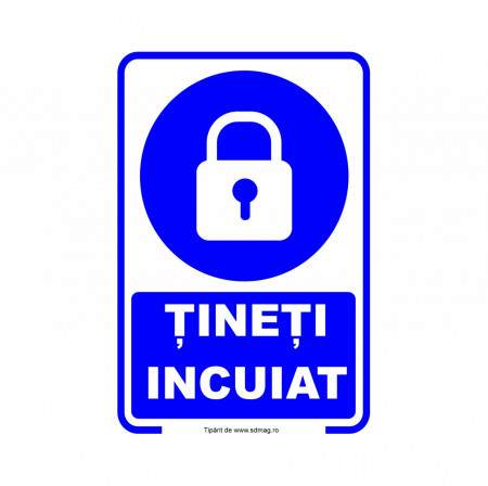 A198 Semn indicator, (TINETI INCUIAT) Tabla aluminiu, Autocolant sau PVC