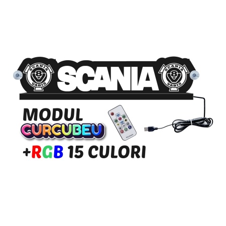 Placa Led Camion/Autoutilitara Contur-Rainbow (Curcubeu) SCANIA V8