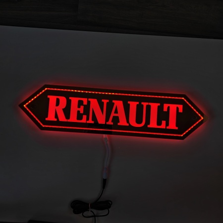 Placa Luminoasa Oglinda Interior RENAULT 58x14 cm - Img 4