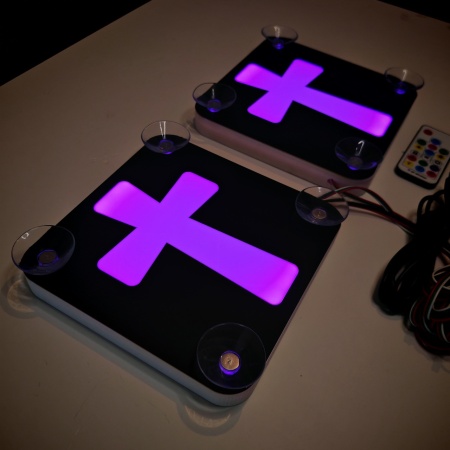 Set Embleme LED Interior CRUCE – Modul Curcubeu, 15 Culori, 200 efecte dinamice, USB - Img 7