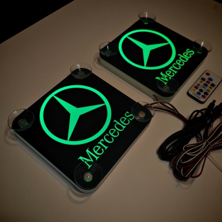 Set Embleme LED Interior MERCEDES – Modul Curcubeu, 15 Culori, 200 efecte dinamice, USB - Img 3
