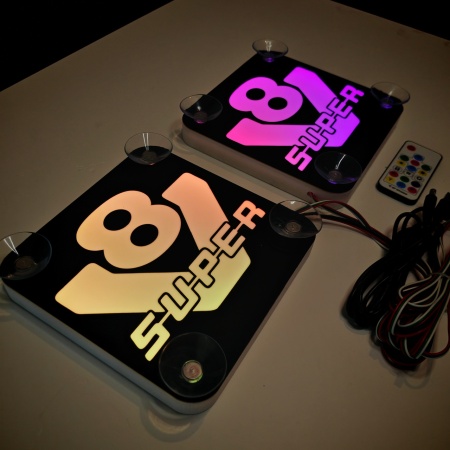 Set Embleme LED Interior SCANIA V8 SUPER – Modul Curcubeu, 15 Culori, 200 efecte dinamice, USB - Img 6