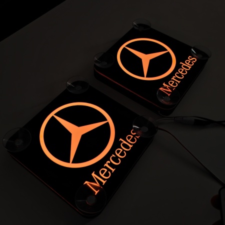 Set Embleme PLACI LED Dinamice, interior, Mercedes, 18x18 cm - Img 10