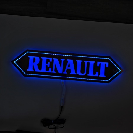 Placa Luminoasa Oglinda Interior RENAULT 58x14 cm - Img 5
