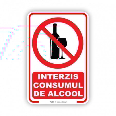 R208 Semn indicator, (interzis consumul de alcool), Tabla Aluminiu, Autocolant sau PVC