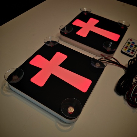 Set Embleme LED Interior CRUCE – Modul Curcubeu, 15 Culori, 200 efecte dinamice, USB - Img 4