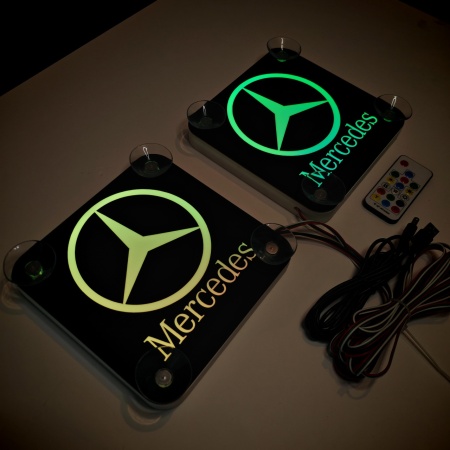 Set Embleme LED Interior MERCEDES – Modul Curcubeu, 15 Culori, 200 efecte dinamice, USB - Img 9