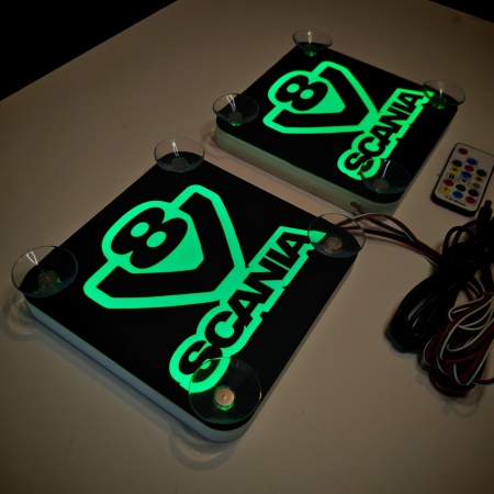 Set Embleme LED Interior SCANIA V8 (2) – Modul Curcubeu, 15 Culori, 200 efecte dinamice, USB - Img 6