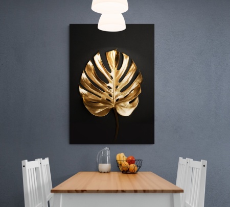 (GOLD054) Tablou Canvas Black & Gold