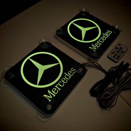Set Embleme LED Interior MERCEDES – Modul Curcubeu, 15 Culori, 200 efecte dinamice, USB - Img 6